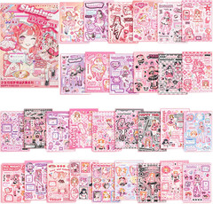 Cute Scrapbook Stickers Book – 500 Pre-Cut A5 Size Cute Girl & Kawaii People Sti