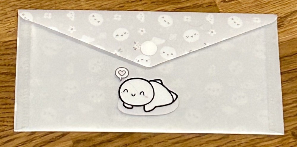 TheCoffeeMonsterzCo Hobonichi Weeks Grey Daisies Sticker Envelope TCMC 3.5 x 7.5