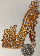 VICTORIAN SHOE Die-Cuts(3pc)Stripper Heel•Dancing•Glitter•Metallic•Prismatic•