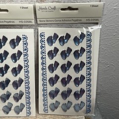Lot of 3 Hands Craft Stone Stickers DIY Craft Supplies 1 Sheet Babies Footprints