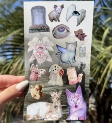Creepycore 6 Sticker Sheets Scarycute Gothic Insects Horror Theme