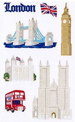 Mrs. Grossman’s LONDON England Travel Scrapbook Stickers 3 Sheets Big Ben Palace