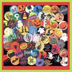 100 Precut assorted HALLOWEEN BOO BOTTLE CAP or CHARM TRAY IMAGES Variety 1 inch