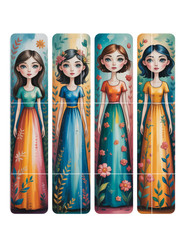 DIY WHIMSICAL BOOKMARKS Set 1, Card Toppers Supply Scrapbook Junk Journal Crafts