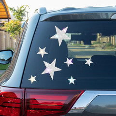 12 Pieces Rhinestone Car Stickers Glitter Star Stickers, Self-Adhesive Crystal C