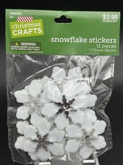 Christmas Crafts Felt Snowflake Stickers 12Pcs Brother Sister Design Studio