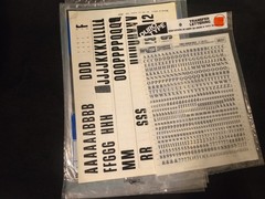 Lot of 35 Transfer Various Font Style & Size Letters