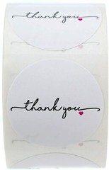 Thanks from The Heart Thank You Stickers – 1.5″ Circle Labels / 500 per Pack/Wed