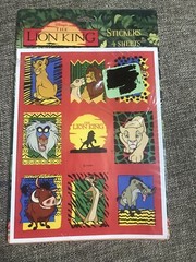 New 4 Sheets Vintage Disney The Lion King Stickers Ambassador Hallmark Sealed!