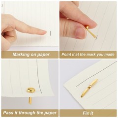200 PCS Paper Brass Fasteners Split Pins Pastel Mini, White, 4.5 x 8 mm