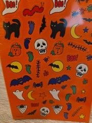 Vintage Halloween Black Cats Bats & Ghosts American Greetings Sticker Pack