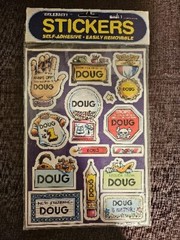 Vtg 1982 DOUG Celebrity Stickers Sealed Mark I Name Stickers