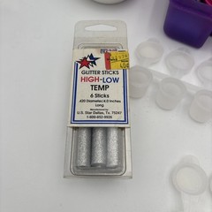Lot of Crafting Supplies beads jewelry making bobbins glitter paint trays