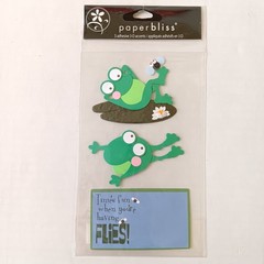 Paperbilss Westrim Crafts Green Hippity-Hop Frog Dimensional Stickers – 3 Pieces