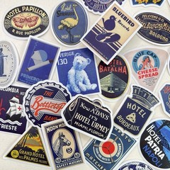 World Travel Advertising Stickers Vintage Style Collage Junk Journal