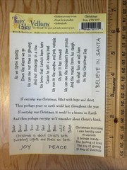 Christmas Words & Phrases Vellum Sticker Sheet Scrapbook Craft Stickers