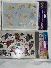Set Of Assorted Stickers Sandylion Hallmark Etc. Prismatic,Glitter Etc 2 Opened