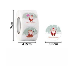 500pcs/Roll Decoration Merry Christmas Roll Paper Party Sticker Gift Label