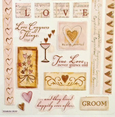 The Paper Studio Stickabilities WEDDING WORDS & PHRASES Vellum Stickers – 44 pcs