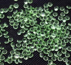 2000 Soft Green Acrylic 4mm Diamond Confetti Wedding Deco Supplies Table Scatter