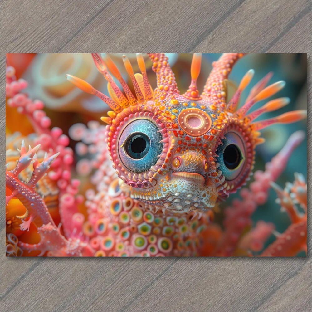 STICKER Sea Creature Fish Ocean Beach Colorful Beautiful Cute Weird Fun Strang