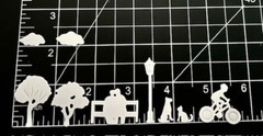 City Die Cuts * Mini City Scene * Six Sets * Black Cardstock * Skyline and More!