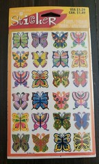 Vintage American Greetings Forget Me Not Butterfly Stickers 2 Sheets AGC Inc NIP