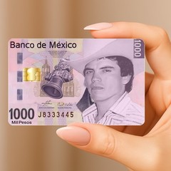 Chalino Pesos Debit Credit Card Vinyl Sticker Decal Money Bank Cash Cover Glossy