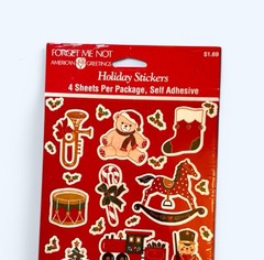 VTG 90’s American Greetings Forget Me Not Holiday Xmas Stickers 4 Sheets NEW