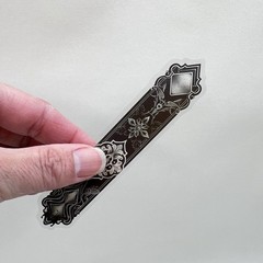 Ornate Gothic Strip Stickers Black Gray Scrapbooking Journaling Collage