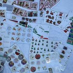 Vintage Christmas Stickers & Present Gift Tags * New* Scrapbook