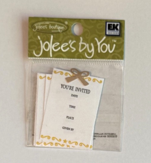 RARE JOLEES Mini INVITATION You’re Invited Wedding Baby Shower Birthday Party 3D