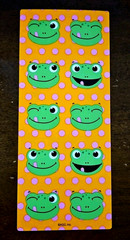 American Greetings FROG FACE sticker, Funny FROG sticker, Frog seals