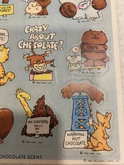 Hallmark Silly Scents Chocolate Scratch Sniff 1983 RARE One Sheet Animal Theme