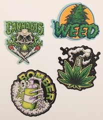 Crazy Fun Weed! 420 Fans. Weed. Marijuana. Cannabis. *8 Stickers/Decals *Set 1