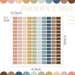 20 Sheets Colorful Coding Labels Rectangle Colored Stickers Assorted Removabl…