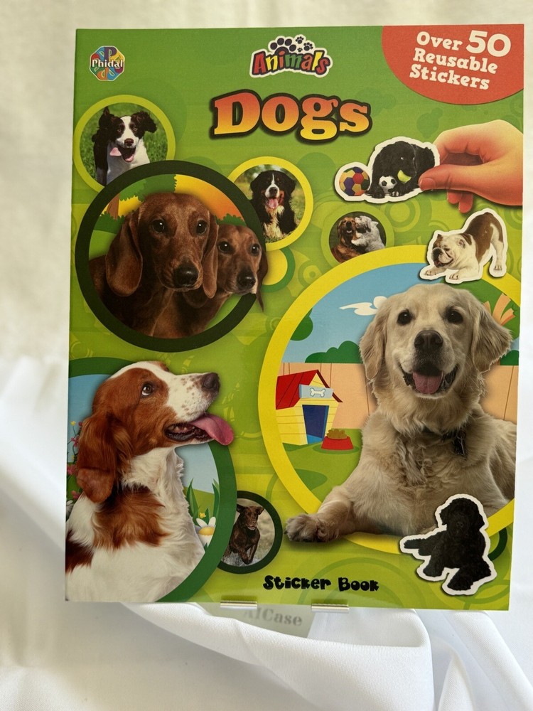 Baby Animals Dogs Soft Cover Sticker Book (Over 50 Reusable Stickers)