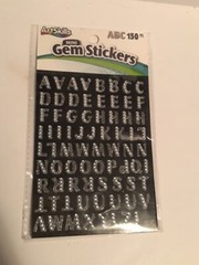 Artskills Mini Gem Journal Photo Scrapbook Stickers Set of 1 Alphabet