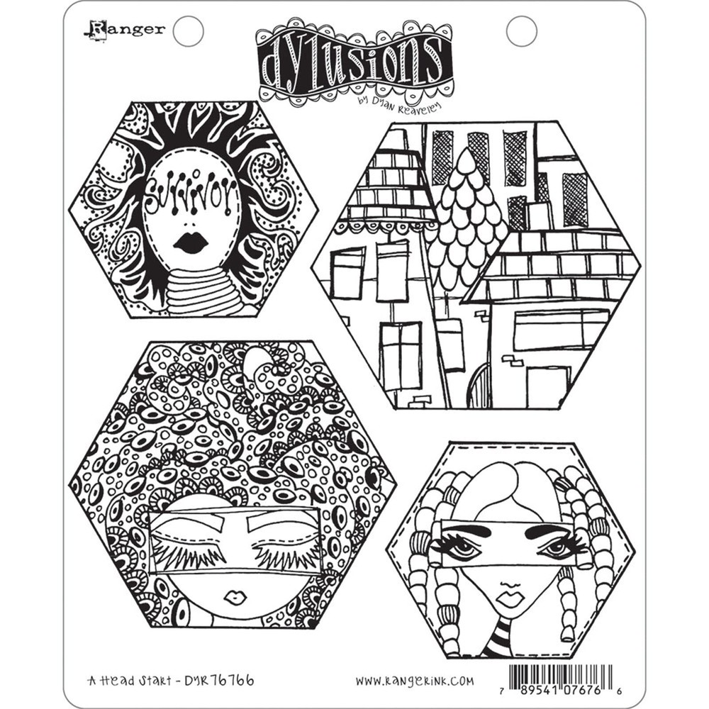Dylusions Head Start Ryan Reaveley Ranger Stampa People Mixed Media Altered Art