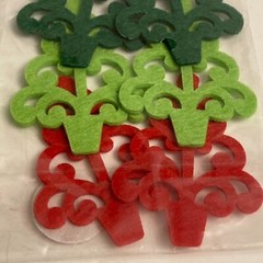 Dimensions Red Green Christmas Tree Joy Scrapbook Cards Embellishments 60ct