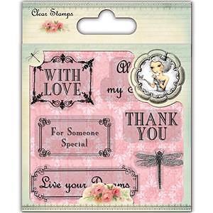 New Rubber Stamps Santoro Mirabelle Character THE SENTIMENTS SET free USA ship