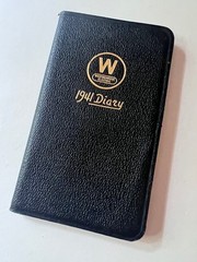 MINIATURE Vintage 1941 Black Diary for Junk Journaling, Crafting – Includes Maps