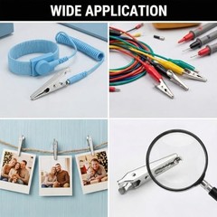 60 PCS Mini Alligator Alligator Clips for Crafts, 35mm Smal Plated Crocodile