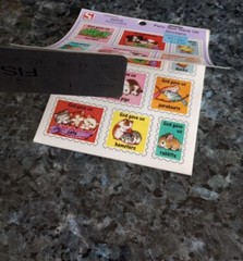 Vintage Stickers Cute Animals Cats Kittens Puppies Sticker Pack 5 Sheets 1998