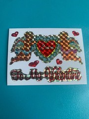 Vintage Prism Vending Sticker Sheet Cupids “to My Valentine” 3×4 Inches Deer In