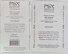 Vintage PSX Designs Stickers SET of 2 Sheets 4″X6″ Love/Heart/Floral NEW