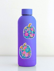 Bright Floral Pumpkin Vinyl Stickers Set Scrapbooking Laptop Water Bottle