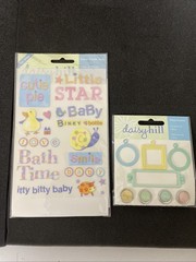Newborn Baby Themed Dimensional Scrapbook Stickers Lot of 19 Daisy hill Etc