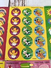 Trend Sticker Sheets Lot Of 7 Sheets Floral Strawberry Chocolate Honey Scented