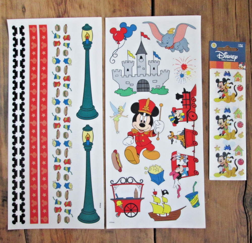 NEW Sandylion Sticker Lot Disney Theme Park Mickey Mouse Sheet Border Pluto